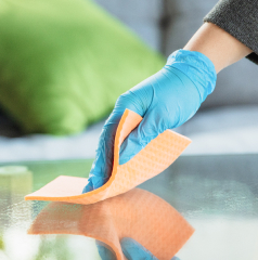 image: disinfecting home
